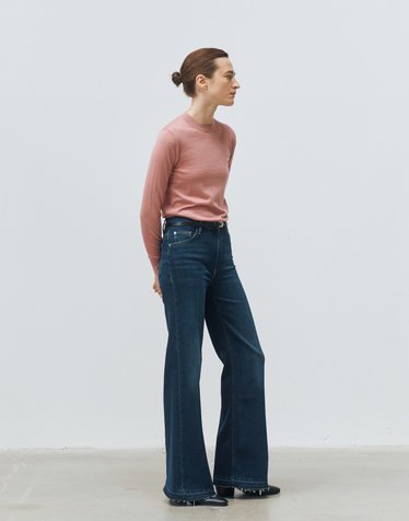 Italy cashmere70% + silk30% pullover(pink)