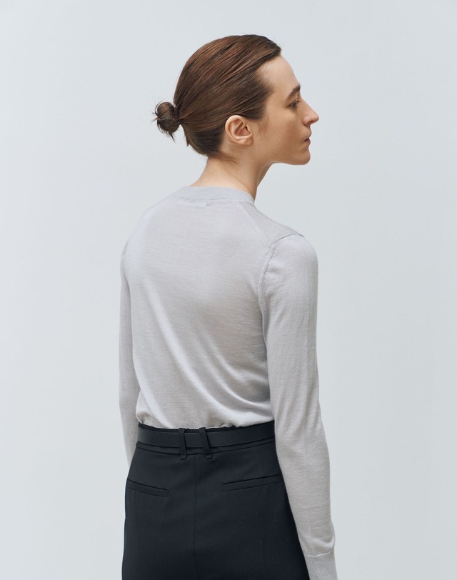 르희 캐시미어 italy cashmere 70% - silk 30% pullover(L/grey 그레이 착용컷