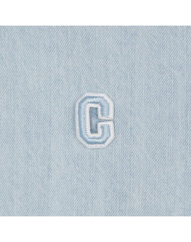 커버낫 키즈 커버낫키즈_ [갤러리아] [커버낫키즈]C로고 데님셔츠 (CK2601SH21) 착용컷