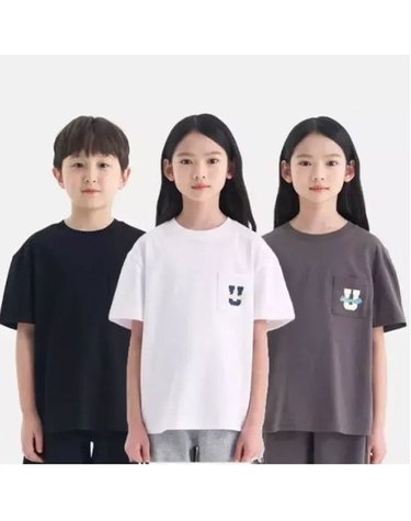 [갤러리아] [유니브키즈] 포켓 백로고 티셔츠UV262ISS04_OWH/CHC/BLK