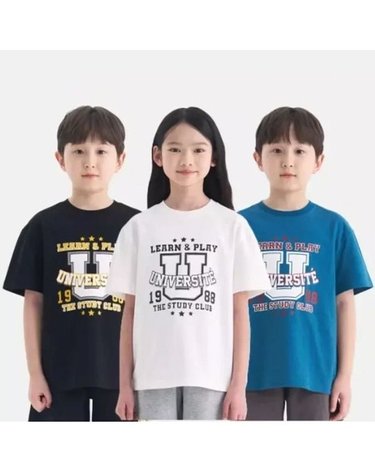 [갤러리아] 유니브키즈]빅로그 티셔츠UV262ISS05_IVY/BLU/BLK