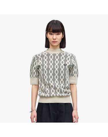 [공식][Womens] 오픈 니트 숏 슬리브 메리노울 니트 (691) AFPF2417116-691