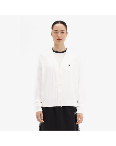 [공식][Womens] 메시 니트 가디건 - 스노우 화이트 AFPF2519116-129