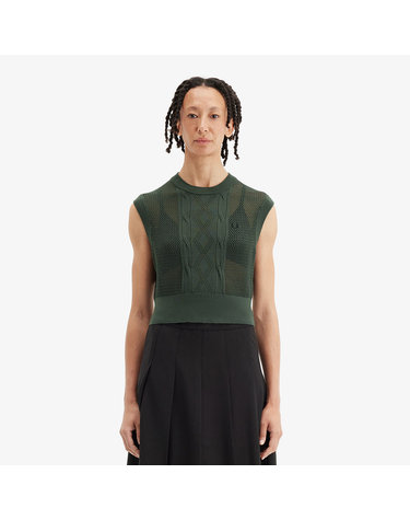 [공식][Womens] 텍스쳐드 니트 베스트 - 코트 그린 AFPF2519117-X89