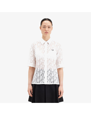 [공식][Womens] 씨스루 레이스 셔츠 - 스노우 화이트 AFPF2519170-129