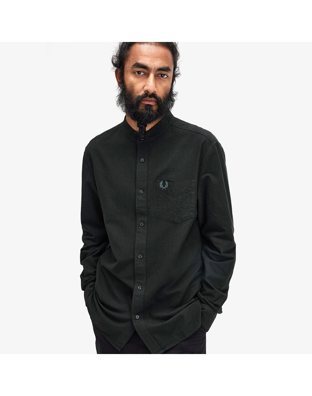 프레드 페리 프레드페리 [공식][Sharp] 그랜다드 칼라 옥스포츠 셔츠 - 나이트그린 AFPM2438503-Q20 착용컷