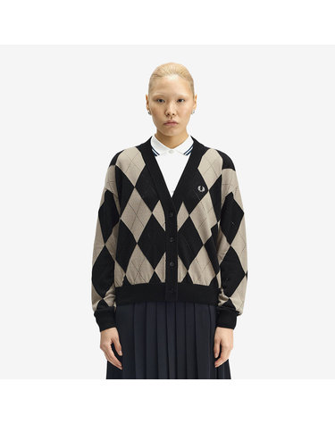 [공식][Womens] 아가일 포인텔 가디건 - 블랙 AFPF2531119-102