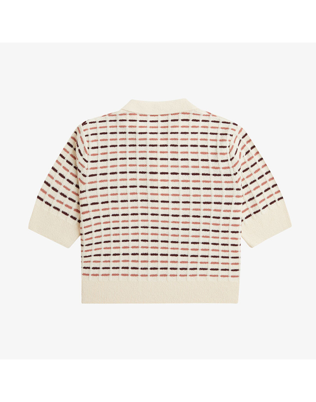 프레드 페리 프레드페리 [공식][Womens] 부클 니트 폴로 셔츠 - 실키피치 AFPF2519134-R33 착용컷
