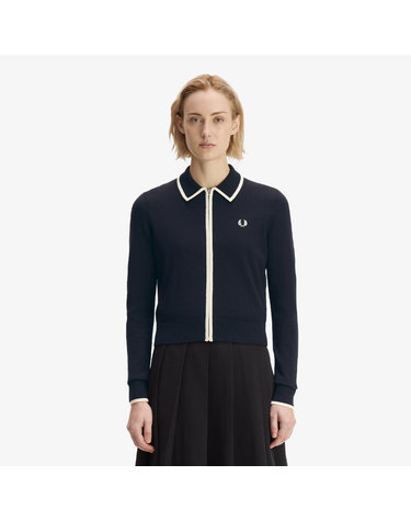[26FW] [Womens] 집 스루 니트 셔츠 - 네이비/화이트 AFPF2G33122-608
