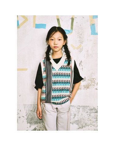 [갤러리아] [블루테일]AYA4VK01MT 옵티컬 자가드 니트 베스트