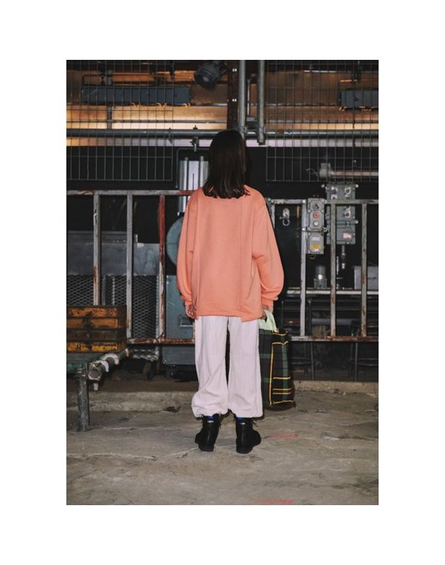 블루테일 [갤러리아] [블루테일]절개리워크파스텔포인트티셔츠 AXG6TS04OR/ 착용컷