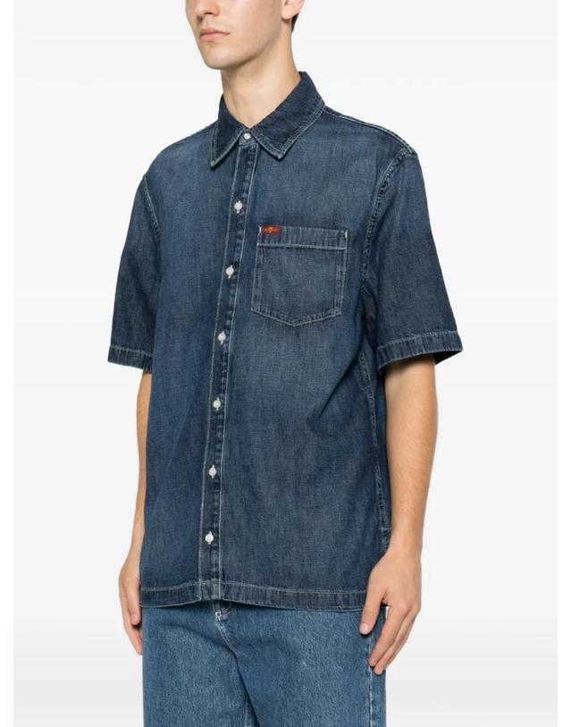 세븐 포 올 맨카인드 [해외직구] 26 FW 7 For All Mankind 반소매 체스트 포켓 셔츠 7T1R0H08 TP456342481 착용컷