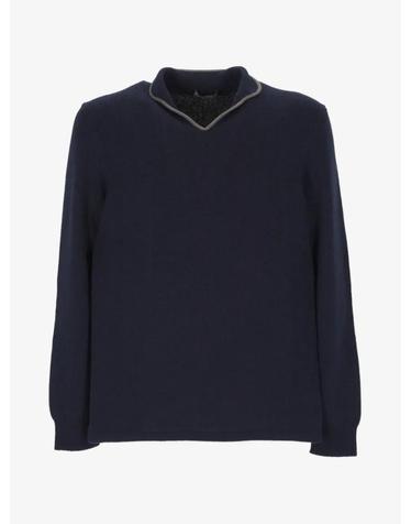 [해외직구] 26 FW Sease 엘렌 풀 2 0 배색 트리밍 폴로 칼라 스웨터 KE031XG006B53 TP457526466
