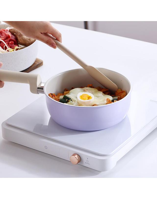 밀양본차이나 [쿠안] 인덕션 IH코디멀티팬20cm (크림라벤다) 착용컷