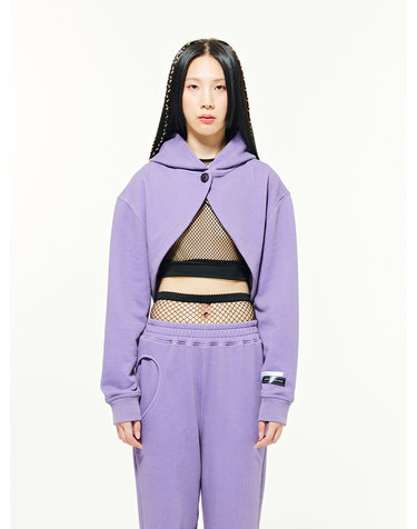 Shape Hood Cardigan - VIOLET