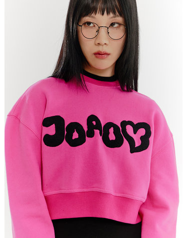 Over-fit Bookle Logo Sweat Shirt - PINK
