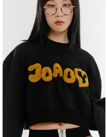 Over-fit Bookle Logo Sweat Shirt - BLACK