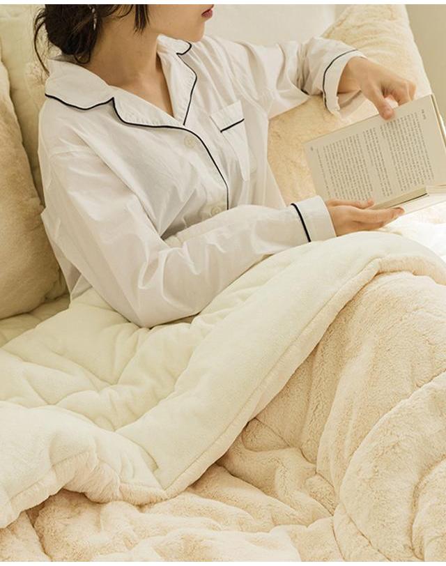 세사온라인 포그밍 먼지없는 장모극세사 겨울이불 SS 싱글 착용컷