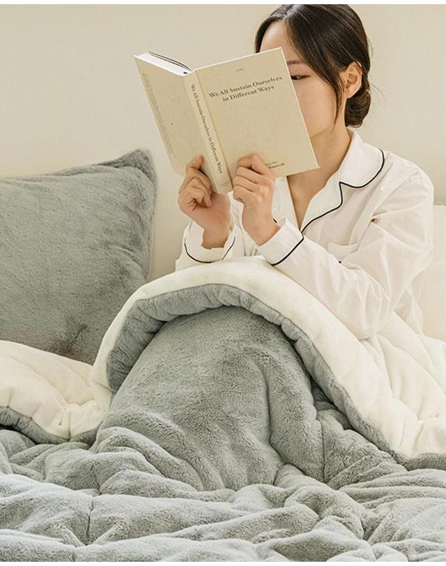 세사온라인 포그밍 먼지없는 장모극세사 겨울이불 SS 싱글 착용컷