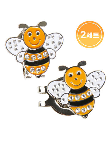 [카시야] 큐빅 꿀벌 디자인 골프 볼마커 2개