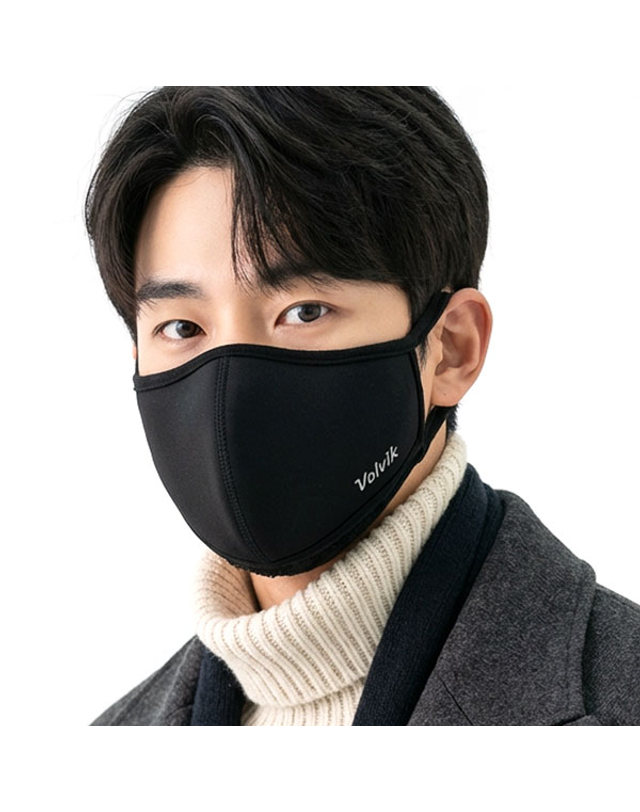 볼빅 [VOLVIK] 볼빅 3D 입체 에어홀 방한 골프마스크 착용컷