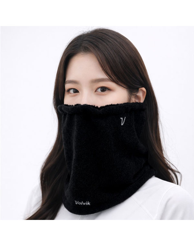 볼빅 [VOLVIK] 볼빅 V로고 솔리드 프리미엄 겨울 방한 골프 넥워머 착용컷