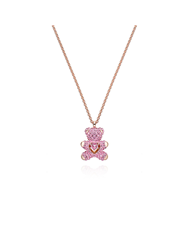 스와로브스키 [스와로브스키] 여성 TEDDY 테디 곰 쥬얼리 목걸이(5642976) 착용컷