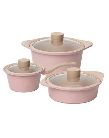 오슬로 피그 인덕션 세라믹 냄비 3종A (18cm편수+24cm양수+22cm전골)