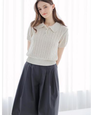 아노락 밴딩 퀼로트 팬츠