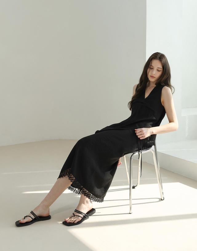 켈리도나휴 실키 레이스 랩스커트 착용컷