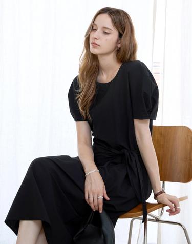 투웨이 스카프 원피스세트 BLACK