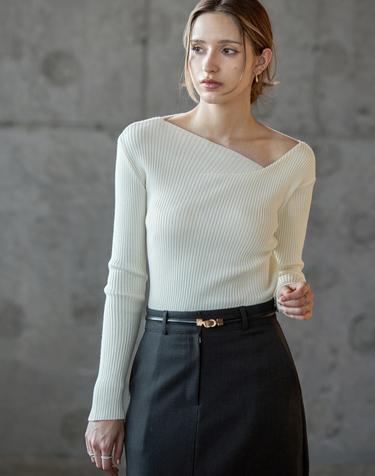 뮤즈 네크 리브니트 IVORY