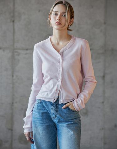 시어 라인 소프트가디건 PINK