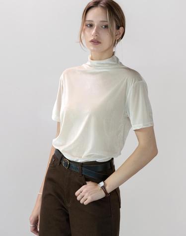 벨루아 소프트 하이넥티셔츠 BEIGE