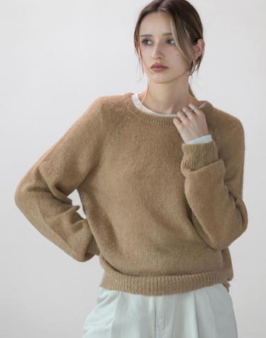포그 알파카 라운드니트 BEIGE