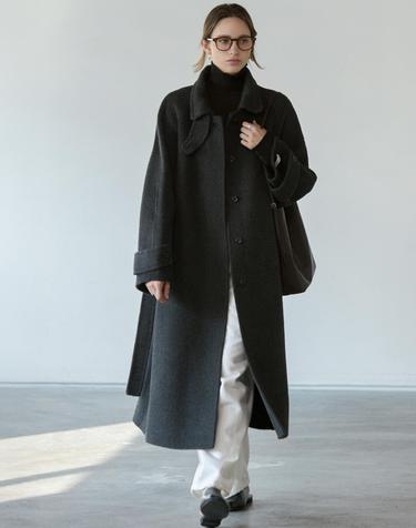 베른 스탠카라 핸드메이드 롱코트 CHARCOAL