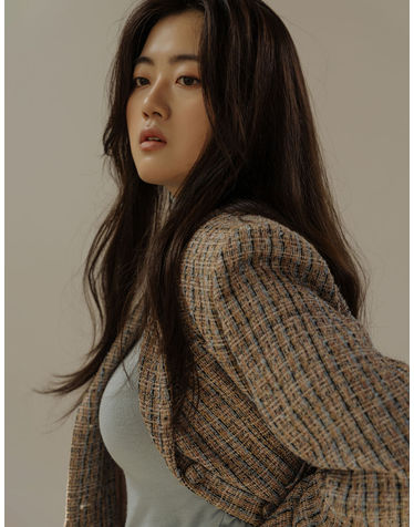 TWEED TAILORED CROP JACKET_MULTI (SET-UP LINE) (플러스 빅사이즈)