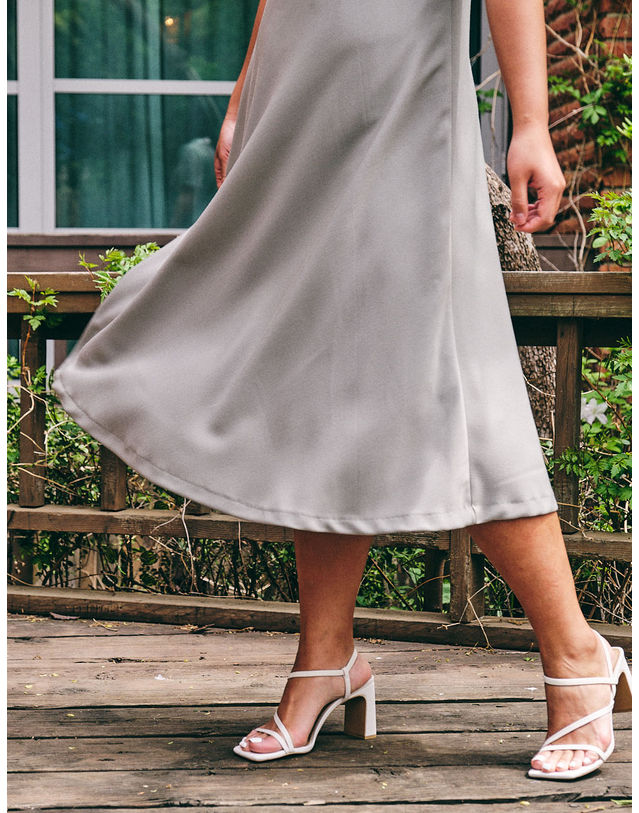 엘유비 FIT&FLARE DRESS_MINT (플러스 빅사이즈) 밝은연두 착용컷