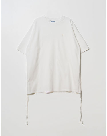 SIDE SHIRRING POINT LOOS FIT LONG TOP_WHITE (플러스 빅사이즈)