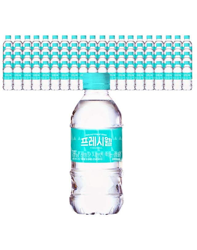 쇼우몰 프레시웰 PH8.2약알칼리수 330mlx40병 80병 생수 샘물 물 착용컷