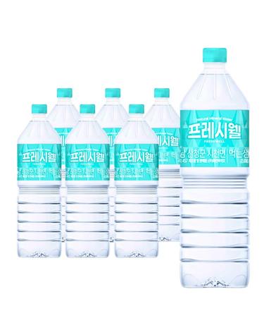h 프레시웰 PH8.2약알칼리수 2Lx6개 생수 샘물 (오늘출발+무배) 물 2L  h