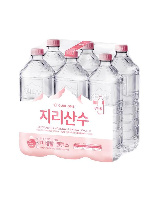 쇼우몰 [아워홈] 지리산수 2Lx6개 생수 샘물 물 착용컷