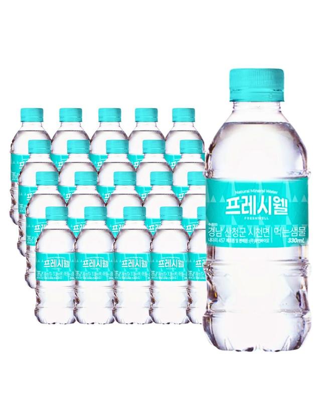 쇼우몰 h 프레시웰 PH8.2약알칼리수 330mlx20개 생수 샘물 물 2L h 착용컷