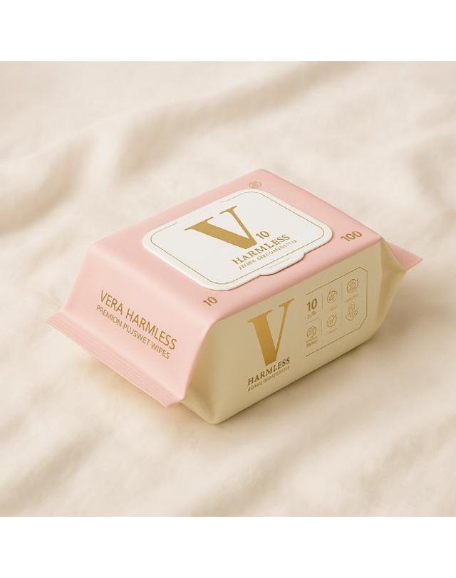 쇼우몰 [VERA] 베라 무해력 플러스 물티슈 100매x20팩 10팩 (평량 55g 215x 155) 아기물티슈 유아물티슈 착용컷