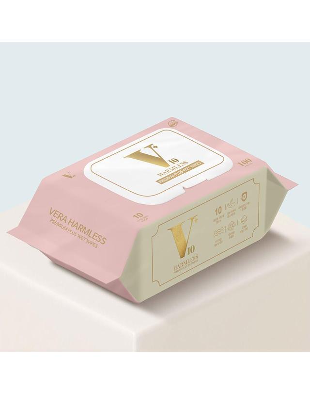 쇼우몰 [VERA] 베라 무해력 플러스 물티슈 100매x20팩 10팩 (평량 55g 215x 155) 아기물티슈 유아물티슈 착용컷