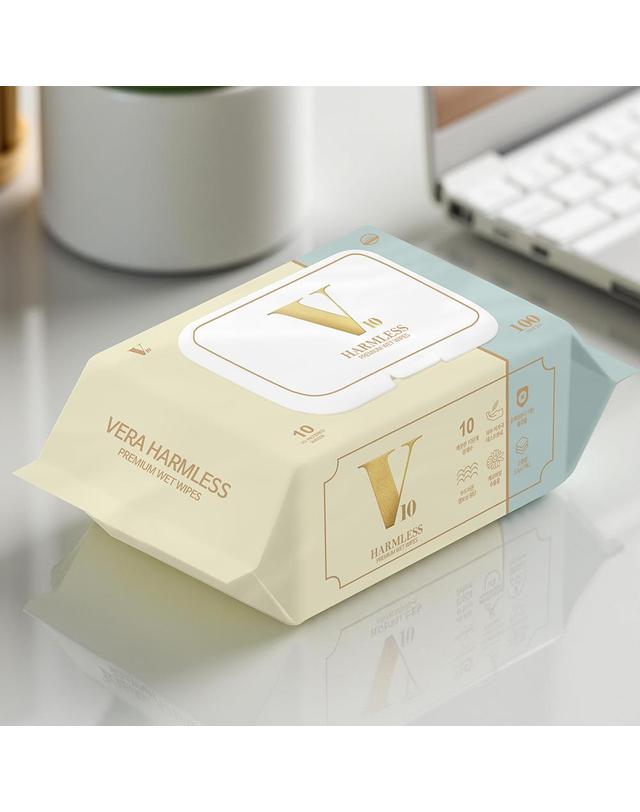 쇼우몰 [VERA] 베라 무해력 물티슈 100매x20팩 10팩 (평량 53g 200x 155) 아기물티슈 유아물티슈 착용컷