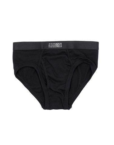 [메종마르지엘라] 남성 MM6 넘버링 로고 브리프 삼각 팬티(MJL6A0020 001)