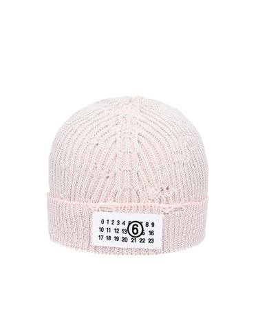 [메종마르지엘라] 남녀공용 MM6 넘버링 로고 비니 모자(S52TB0011 M13214 962)