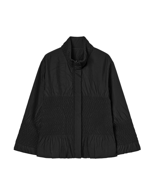 플리츠미 [플리츠미] 지그재그 패디드 자켓_PPJKW125004 착용컷
