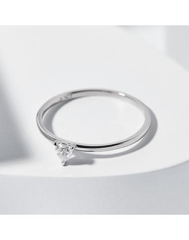 실버 Silver 925 1부 하트 컷 모이사나이트 미스 링 은 반지